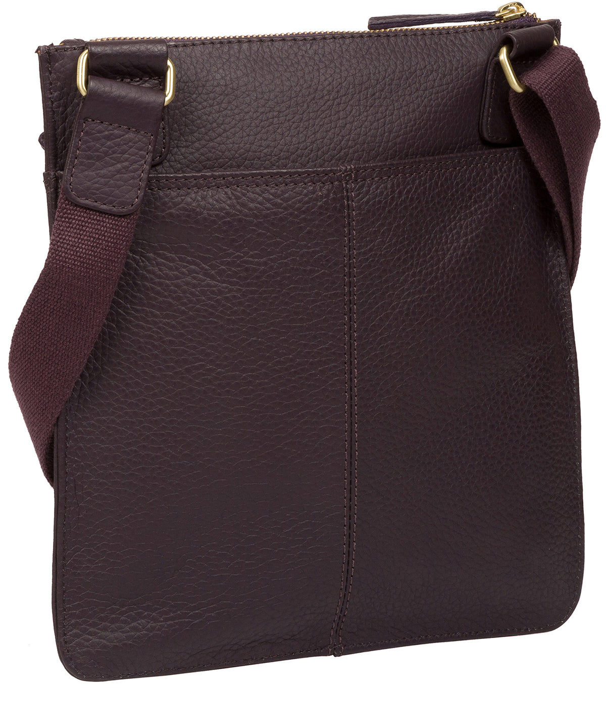 'Tenby' Plum Leather Cross Body Bag image 3