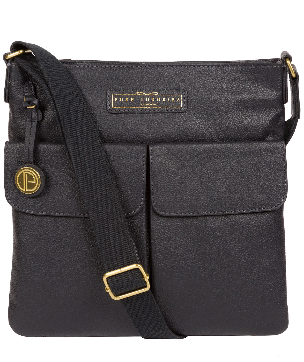 'Barnwell' Navy Leather Cross Body Bag image 1