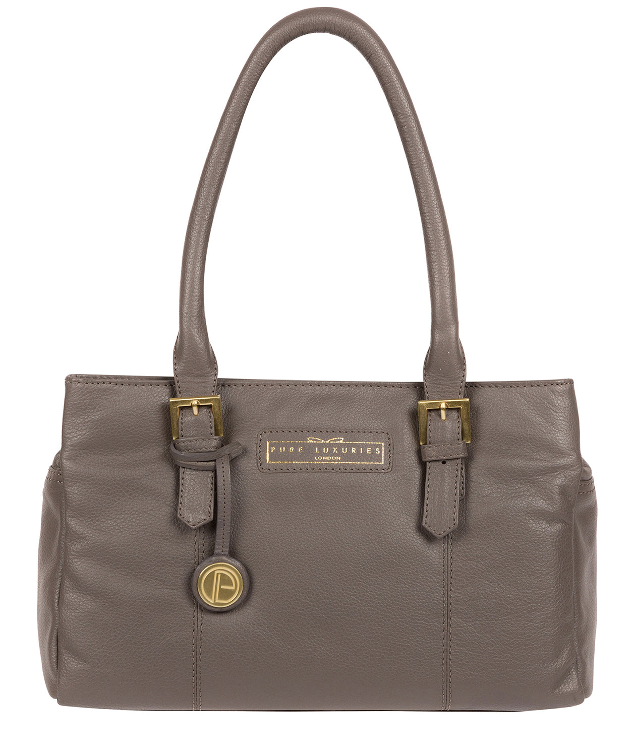 'Avebury' Grey Leather Handbag image 1
