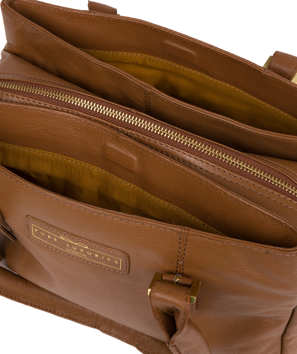 'Avebury' Tan Leather Handbag Pure Luxuries London