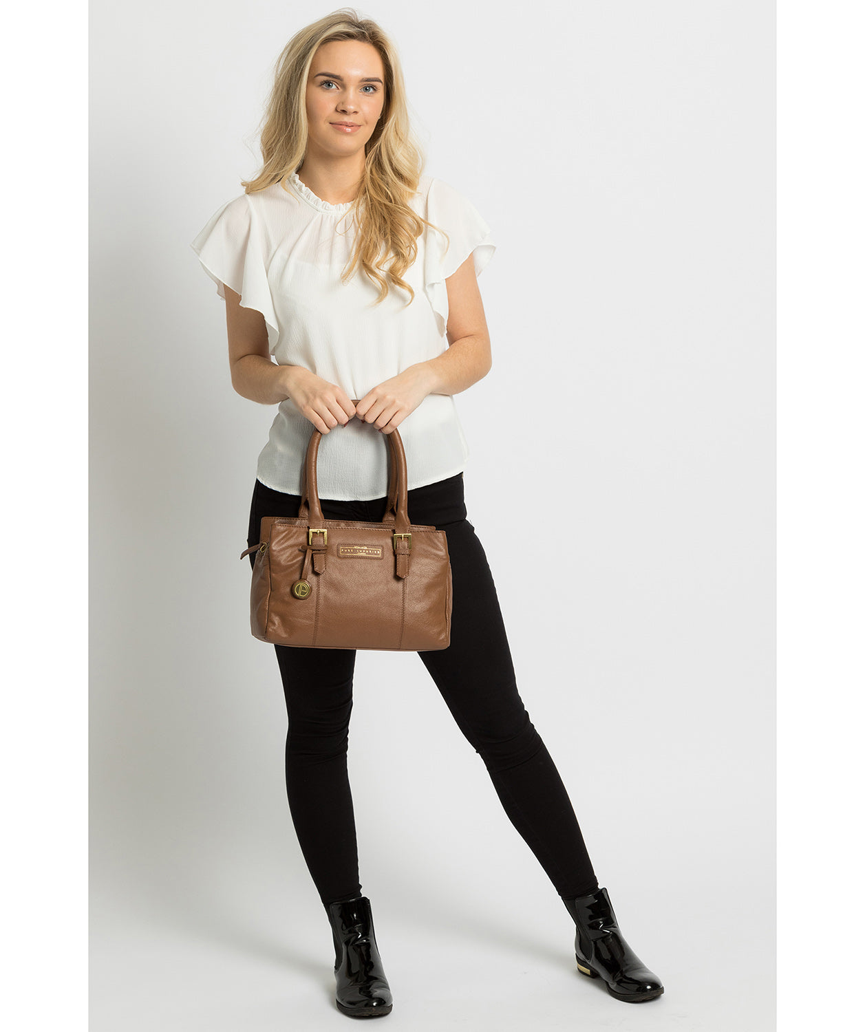 'Avebury' Tan Leather Handbag Pure Luxuries London