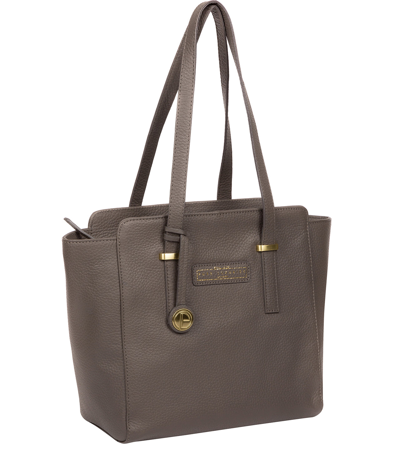 'Bramhall' Grey Leather Handbag image 5