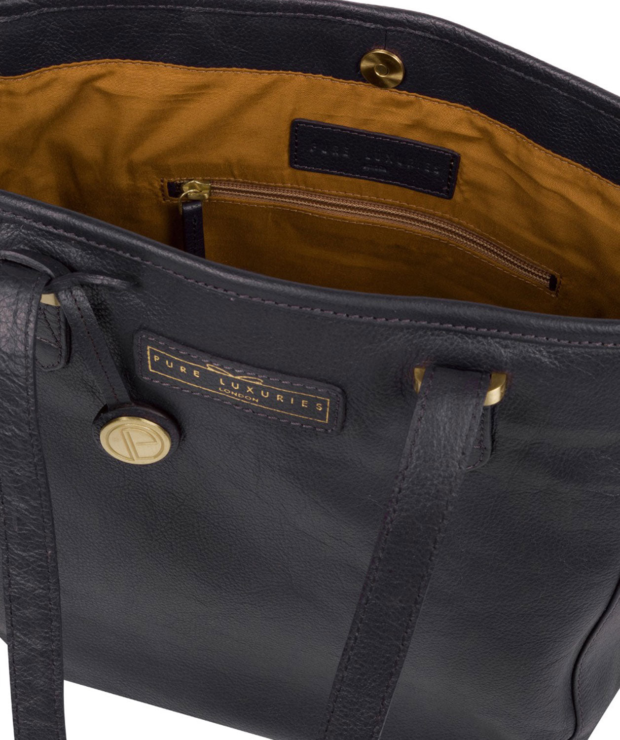 'Spalding' Navy Leather Tote Bag