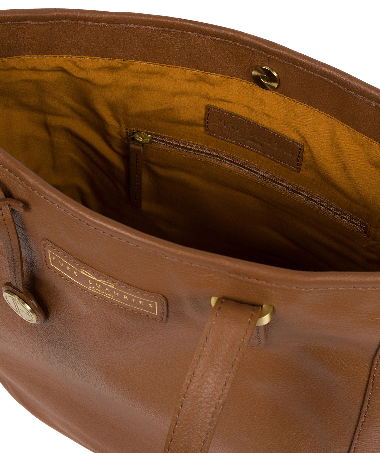 'Spalding' Tan Leather Tote Bag Pure Luxuries London