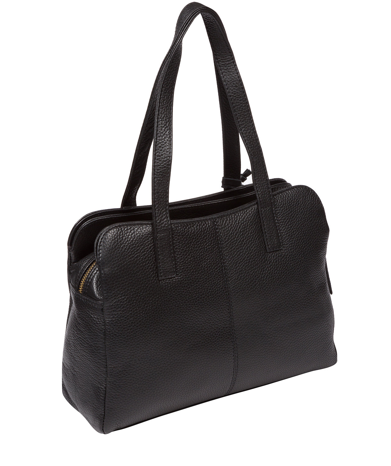 'Henna' Black Leather Handbag