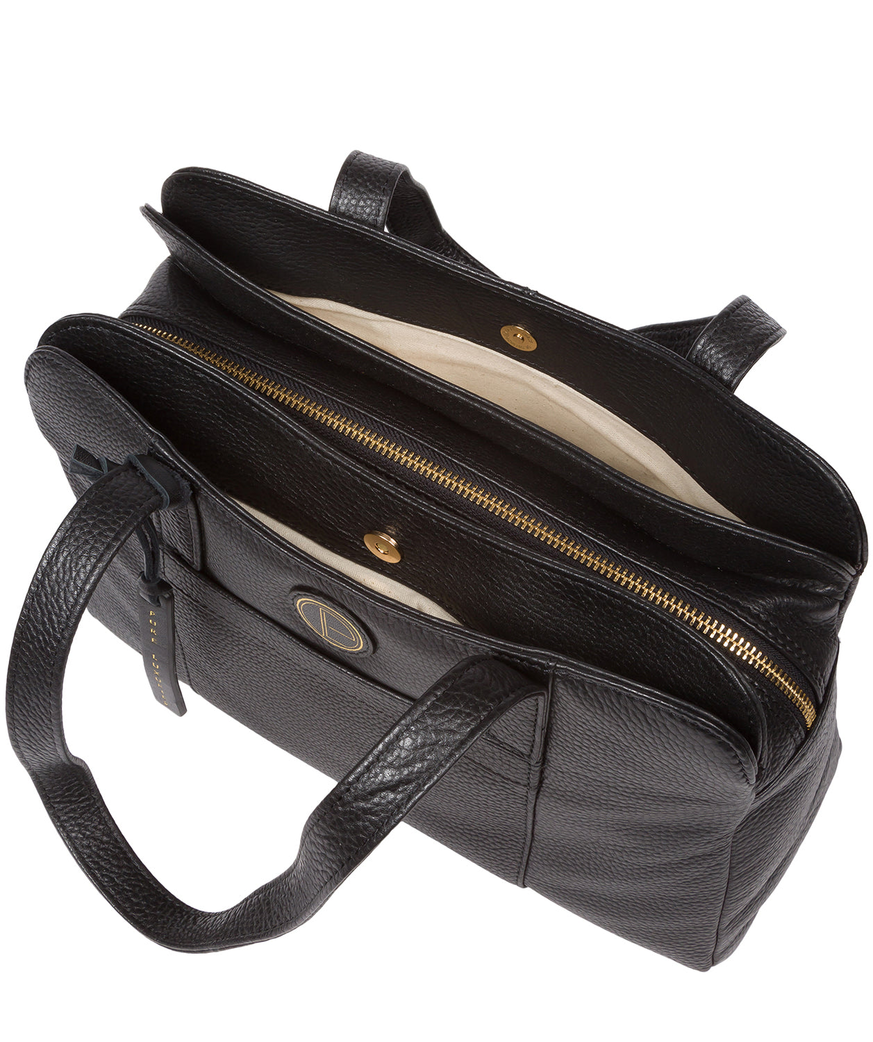 'Henna' Black Leather Handbag