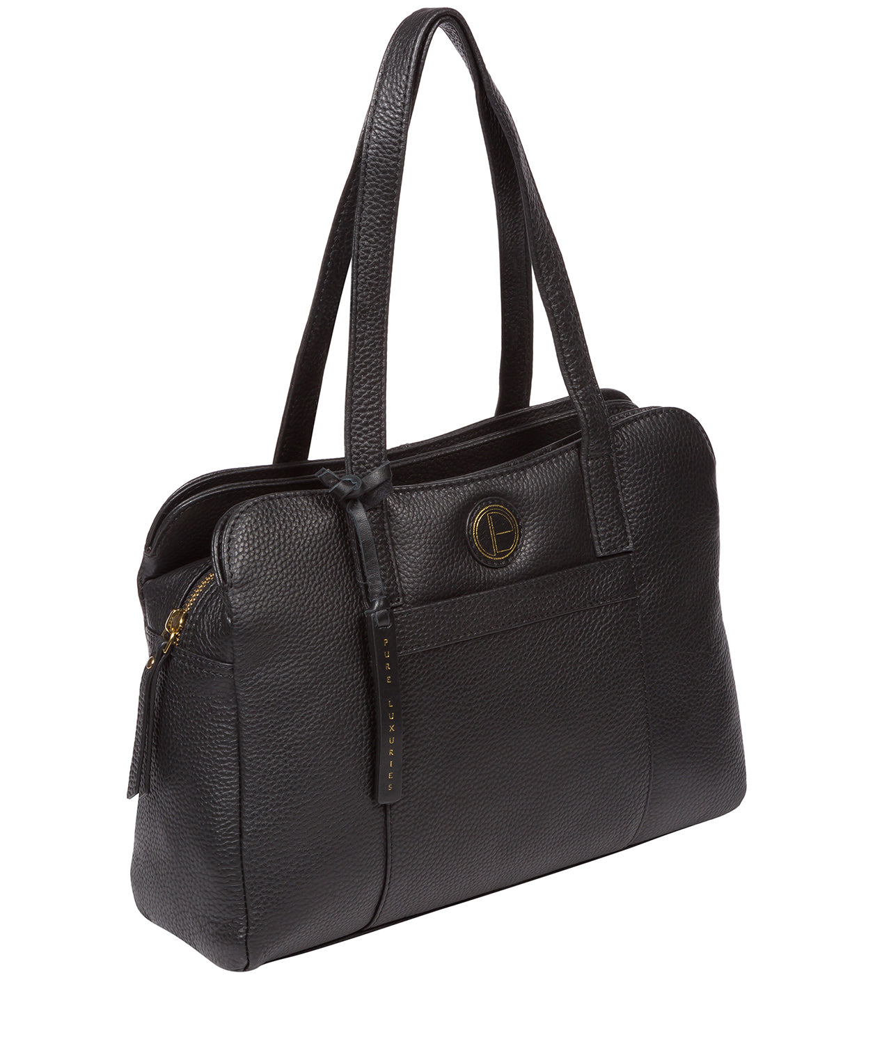'Henna' Black Leather Handbag