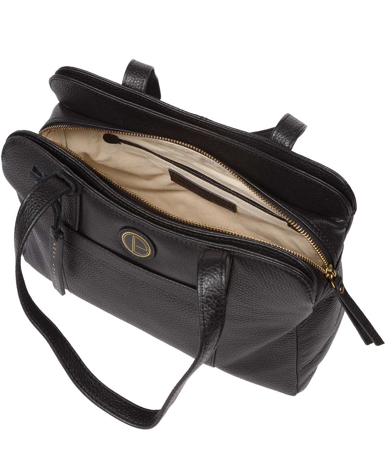 'Henna' Black Leather Handbag