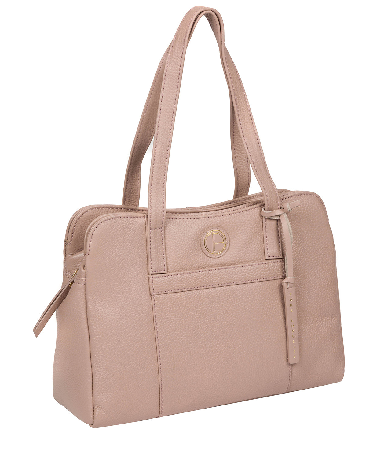 'Henna' Blush Pink Leather Handbag Pure Luxuries London