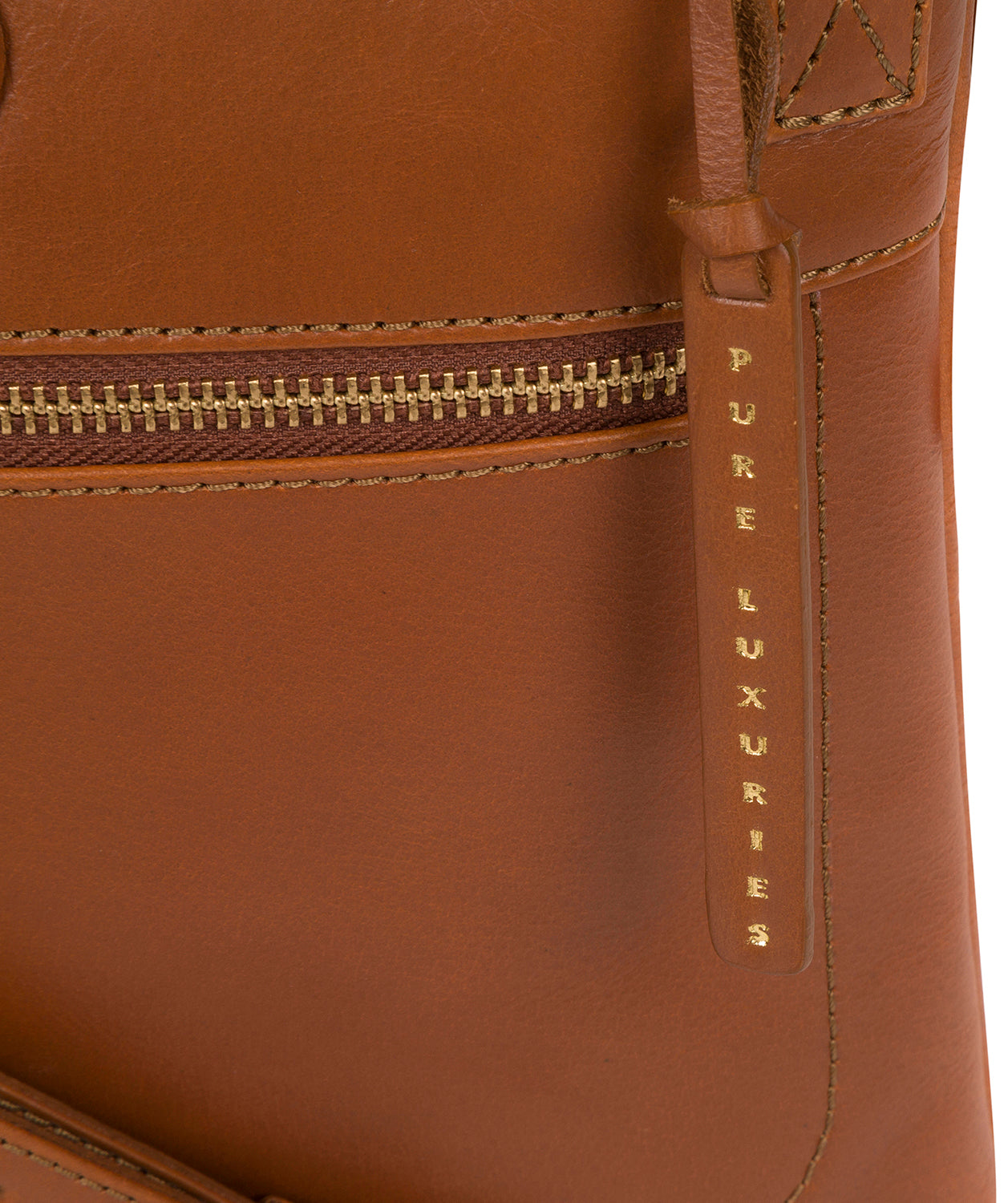 'Valley' Vintage Dark Tan Leather Cross Body Bag Pure Luxuries London