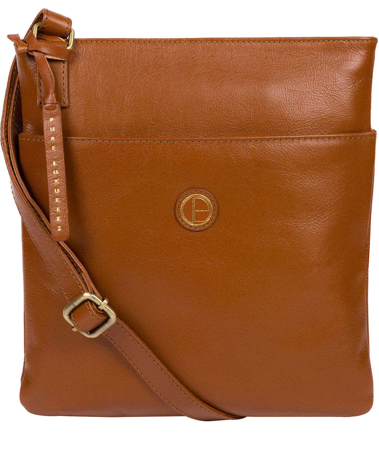 'Foxton' Vintage Dark Tan Leather Cross Body Bag