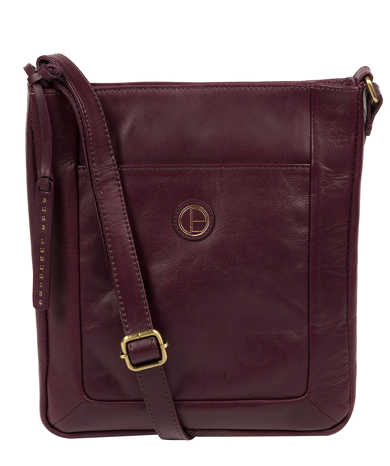 'Bythorn' Blackberry Leather Cross Body Bag