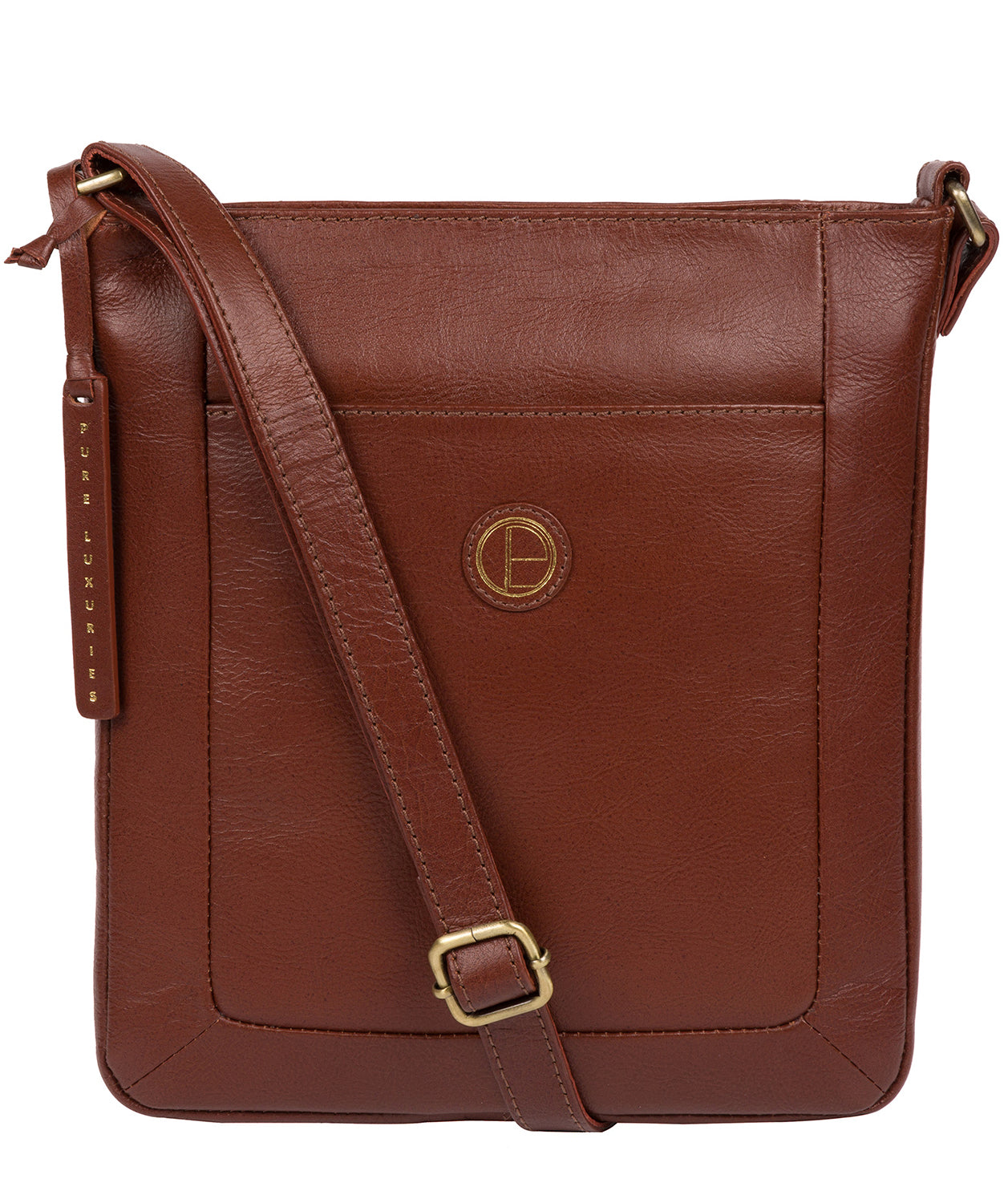 'Bythorn' Vintage Cognac Leather Cross Body Bag image 1