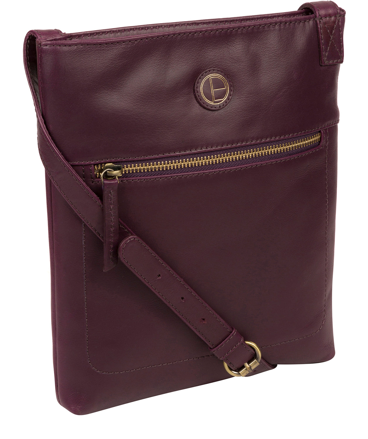 'Knook' Blackberry Leather Cross Body Bag image 5