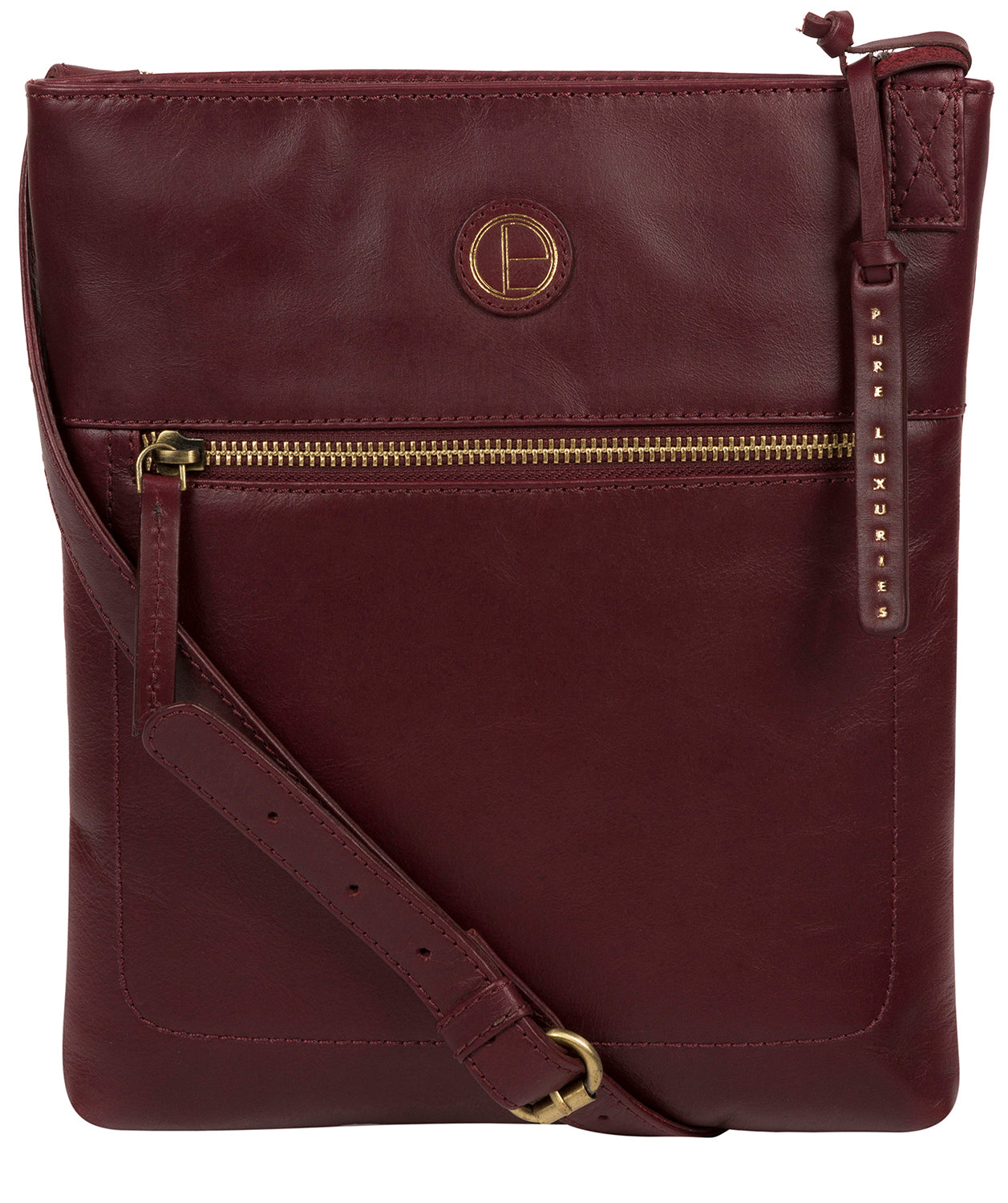 'Knook' Burgundy Leather Cross Body Bag image 1