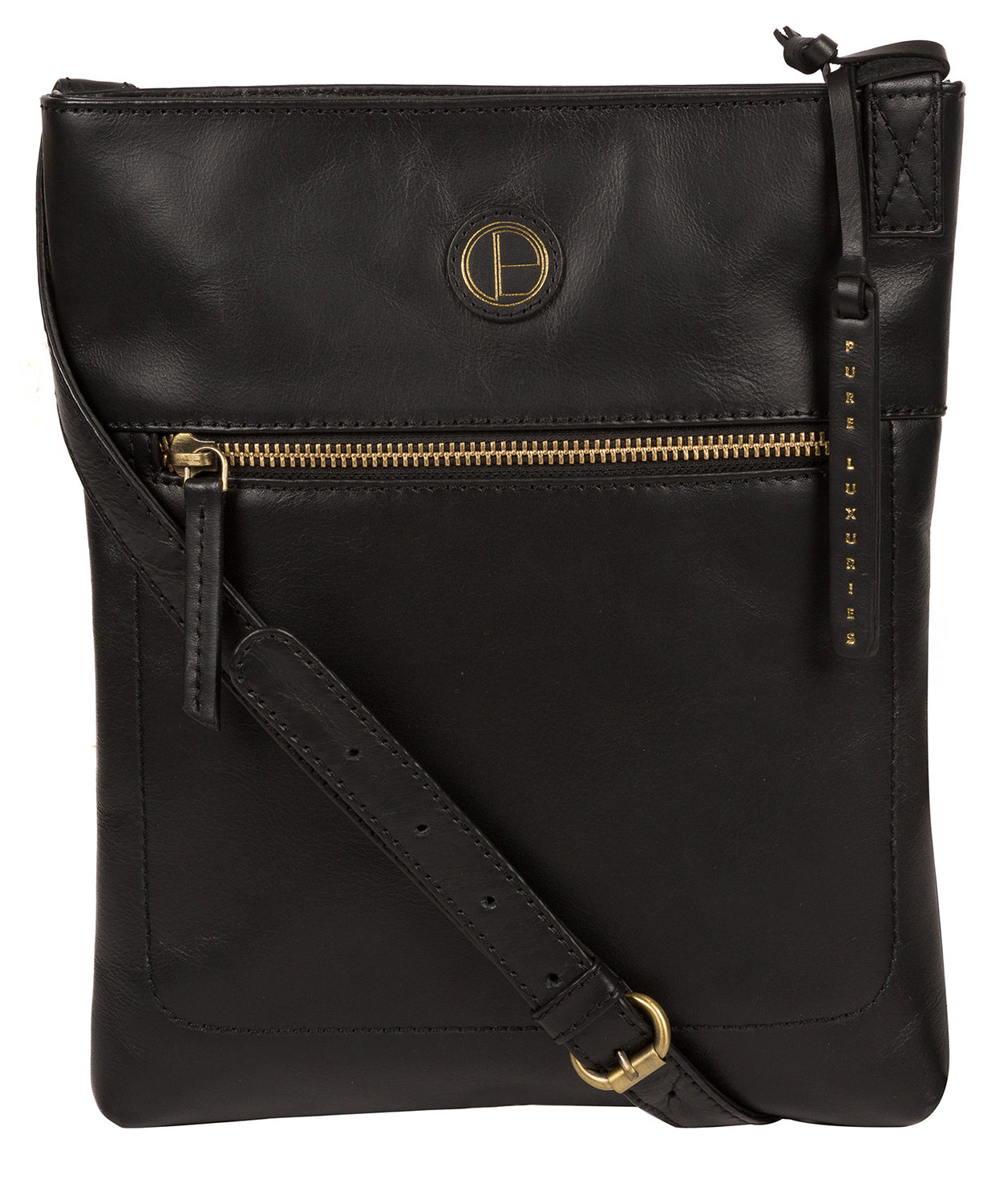 'Knook' Vintage Black Leather Cross Body Bag image 1