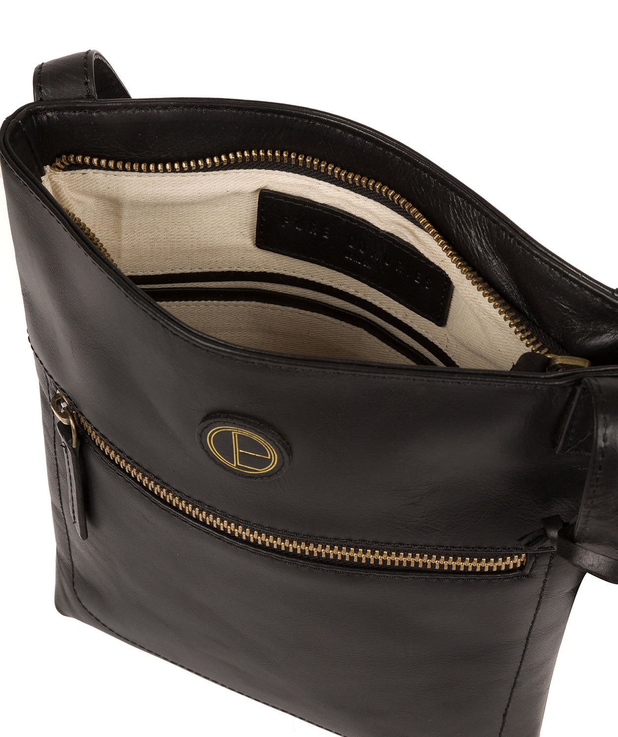 'Knook' Vintage Black Leather Cross Body Bag image 4