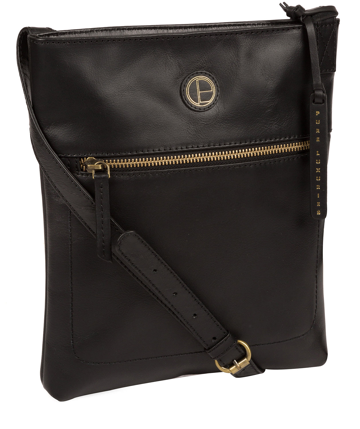 'Knook' Vintage Black Leather Cross Body Bag image 5