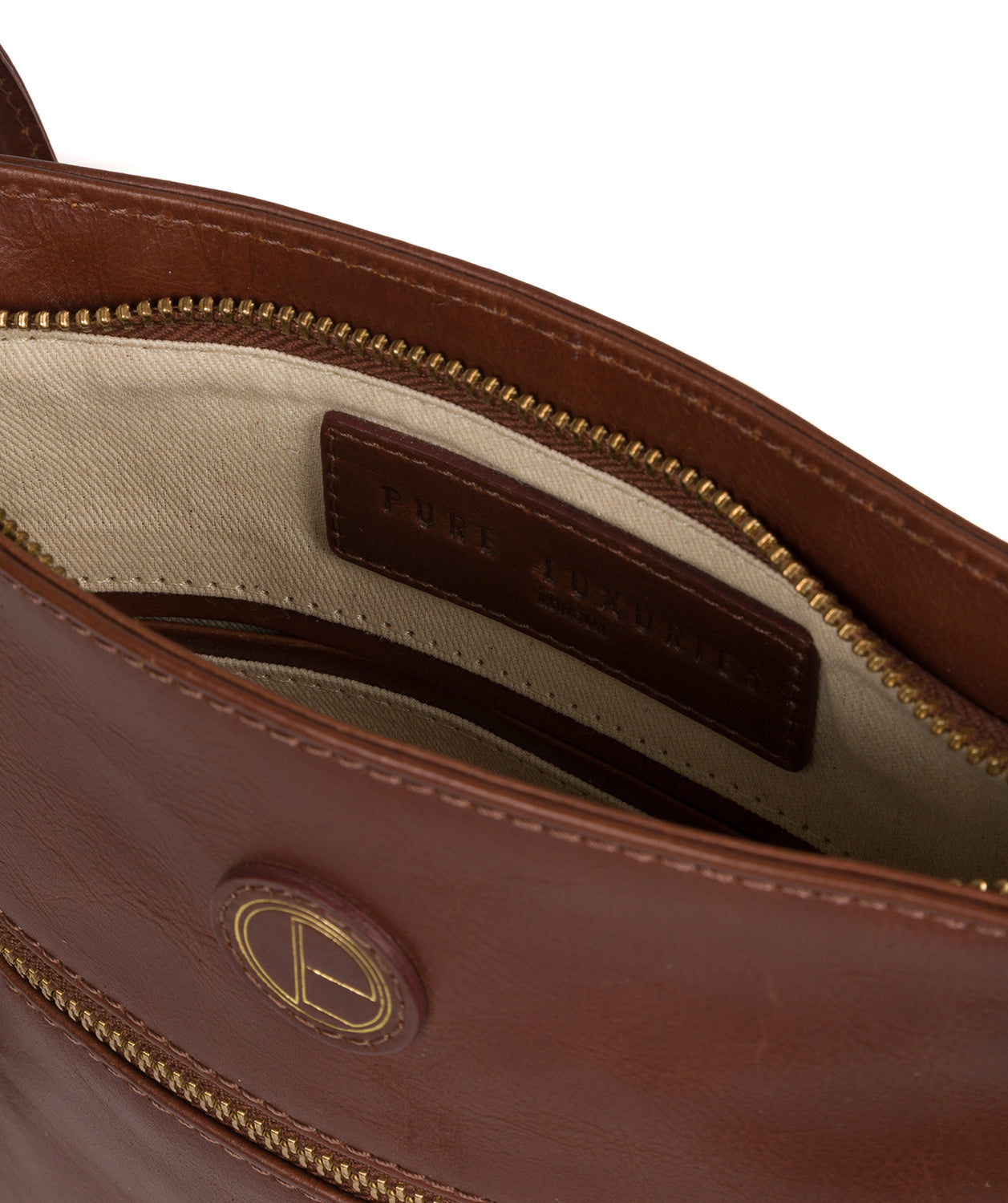 'Knook' Vintage Cognac Leather Cross Body Bag image 4