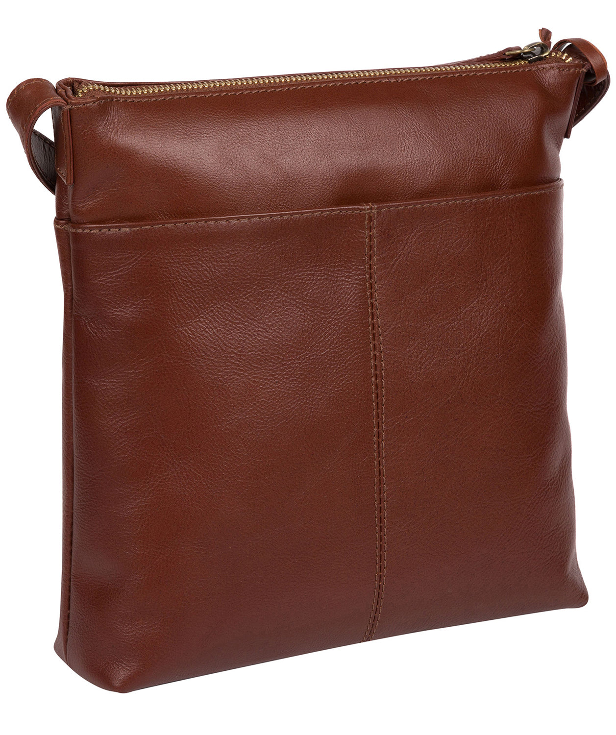 'Lancaster' Vintage Cognac Leather Cross Body Bag Pure Luxuries London