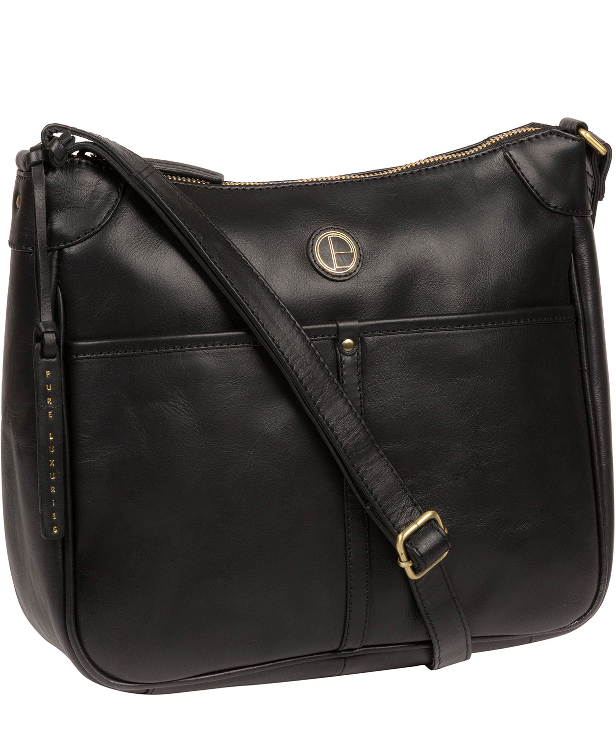 'Clovely' Vintage Black Leather Cross Body Bag image 5