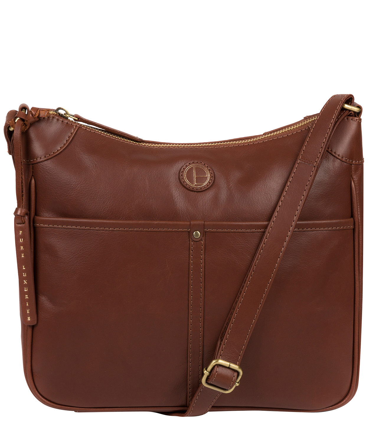 'Clovely' Vintage Cognac Leather Cross Body Bag image 1