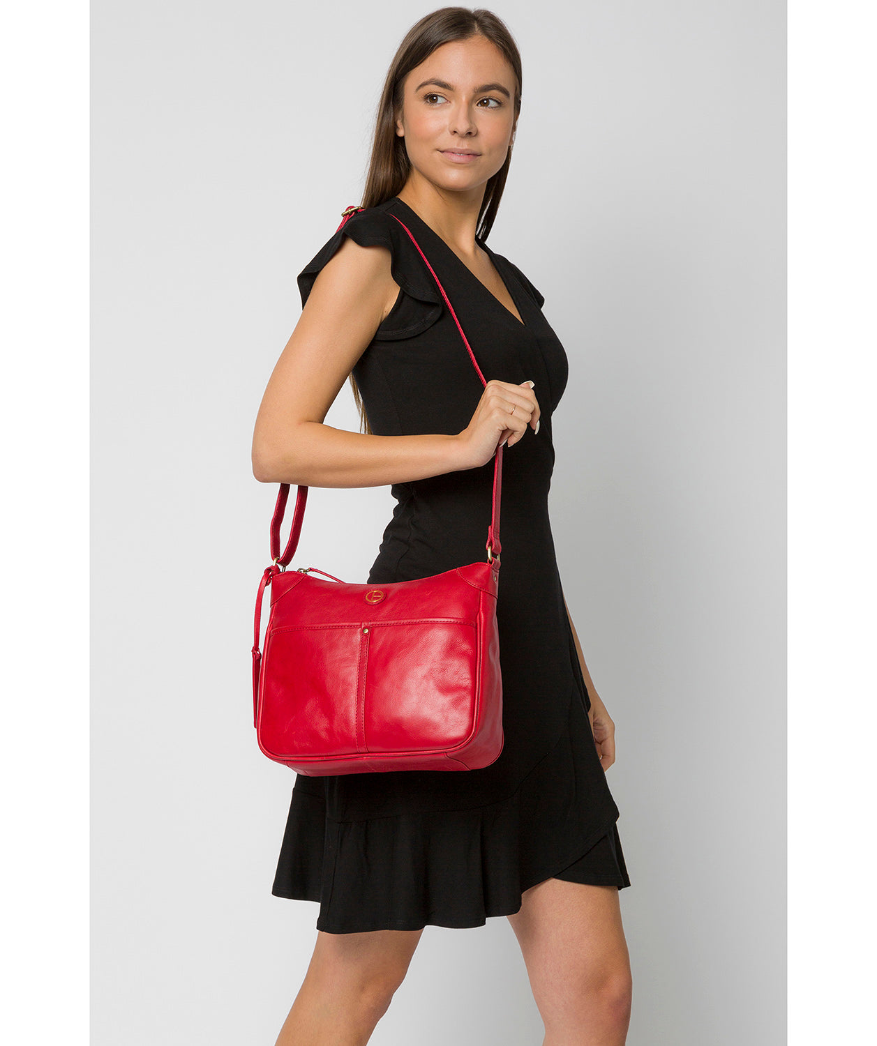 'Clovely' Vintage Red Leather Cross Body Bag image 2