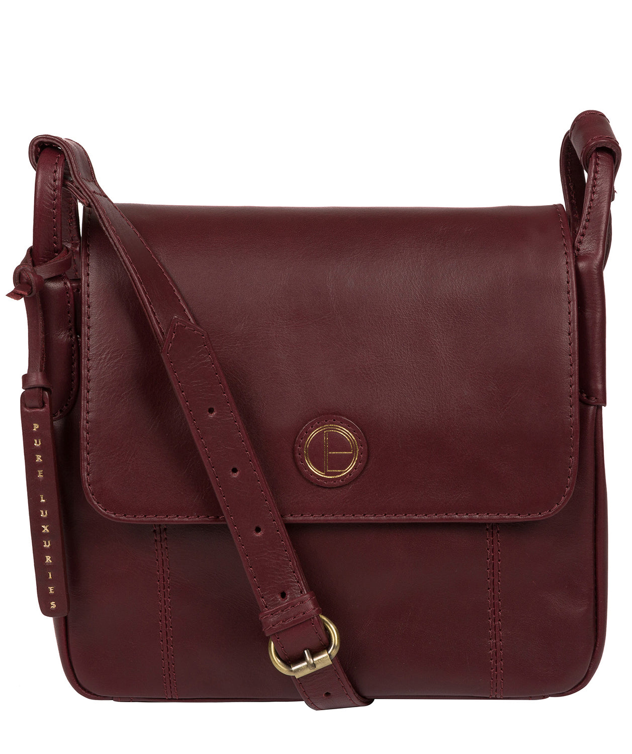 'Houghton' Burgundy Leather Cross Body Bag image 1