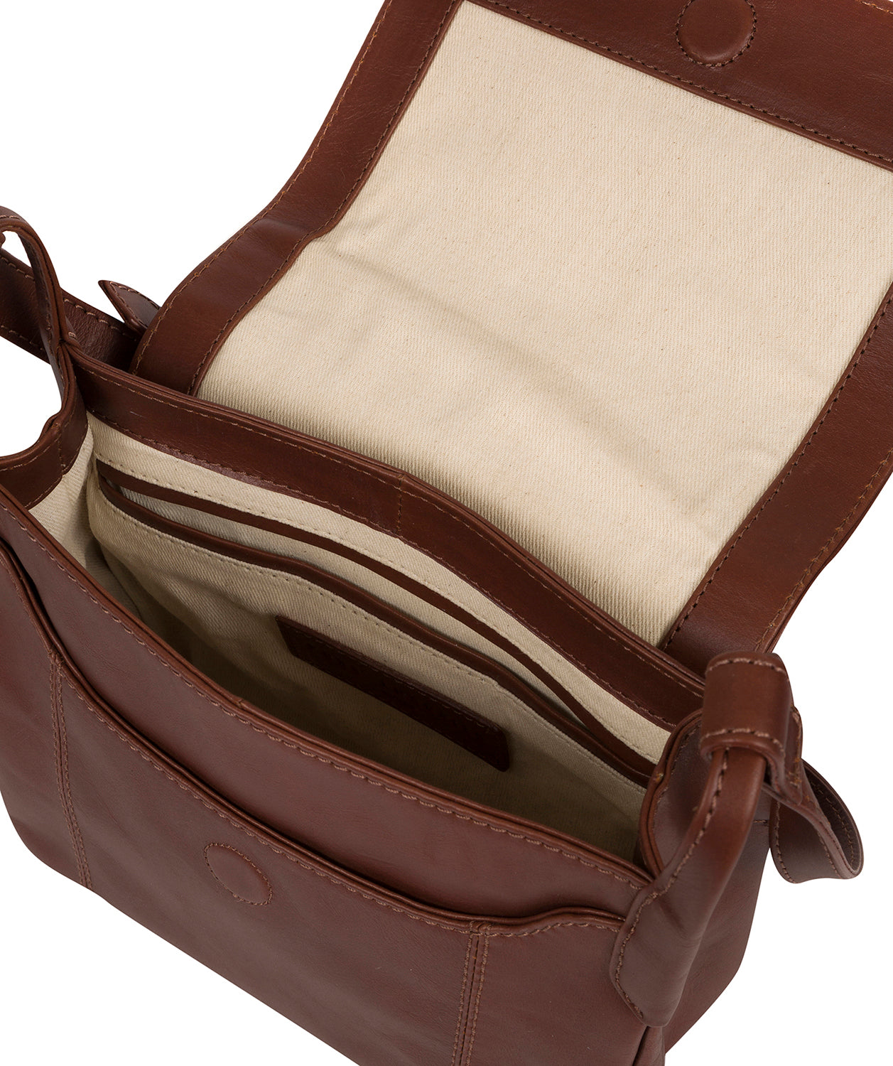 'Houghton' Vintage Cognac Leather Cross Body Bag Pure Luxuries London