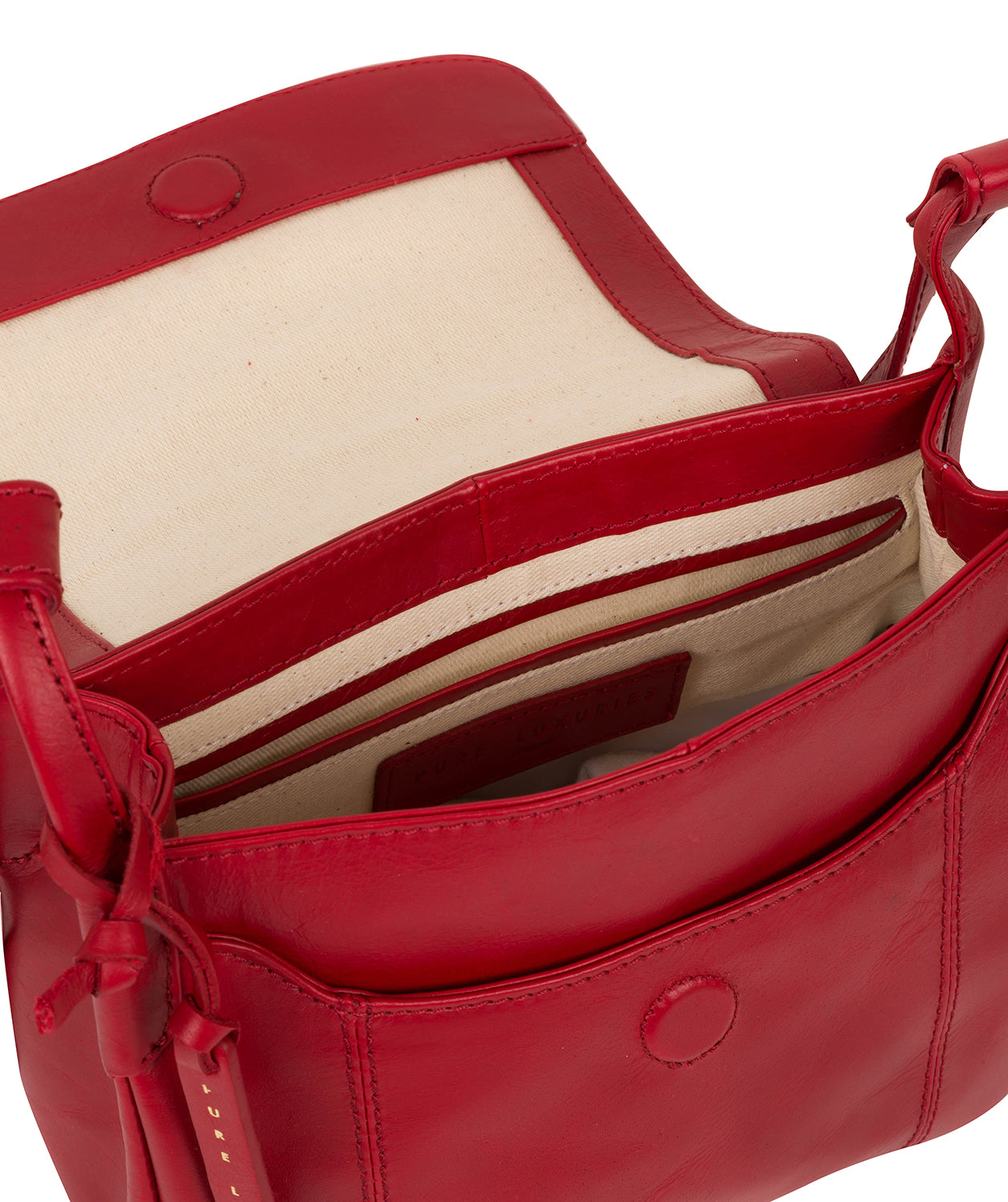 'Houghton' Vintage Red Leather Cross Body Bag