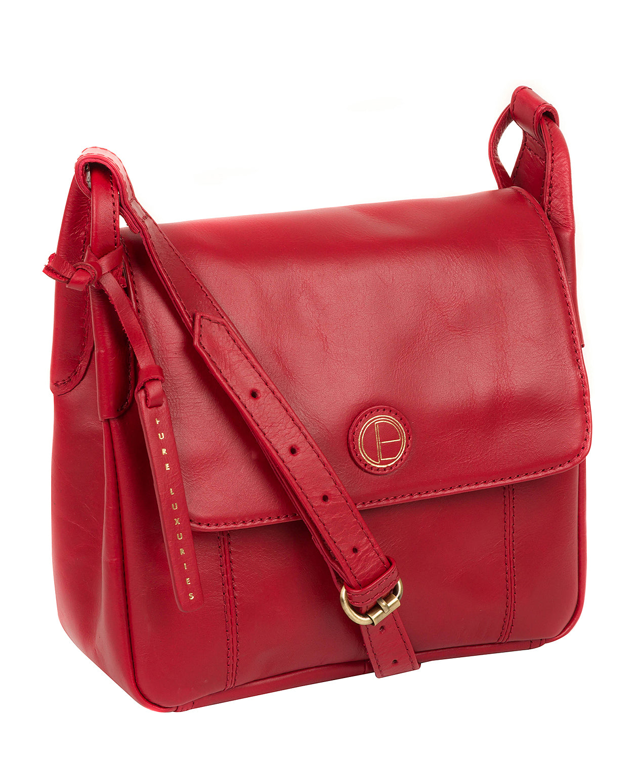 'Houghton' Vintage Red Leather Cross Body Bag