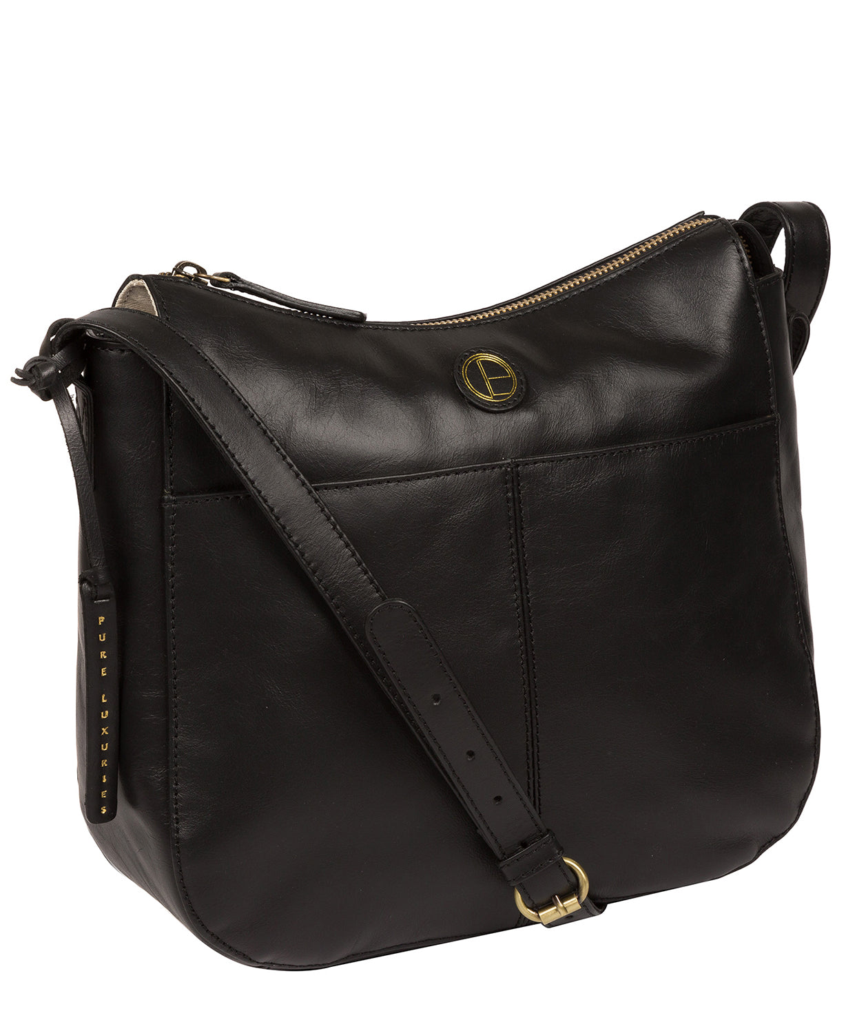 'Farlow' Vintage Black Leather Shoulder Bag image 5