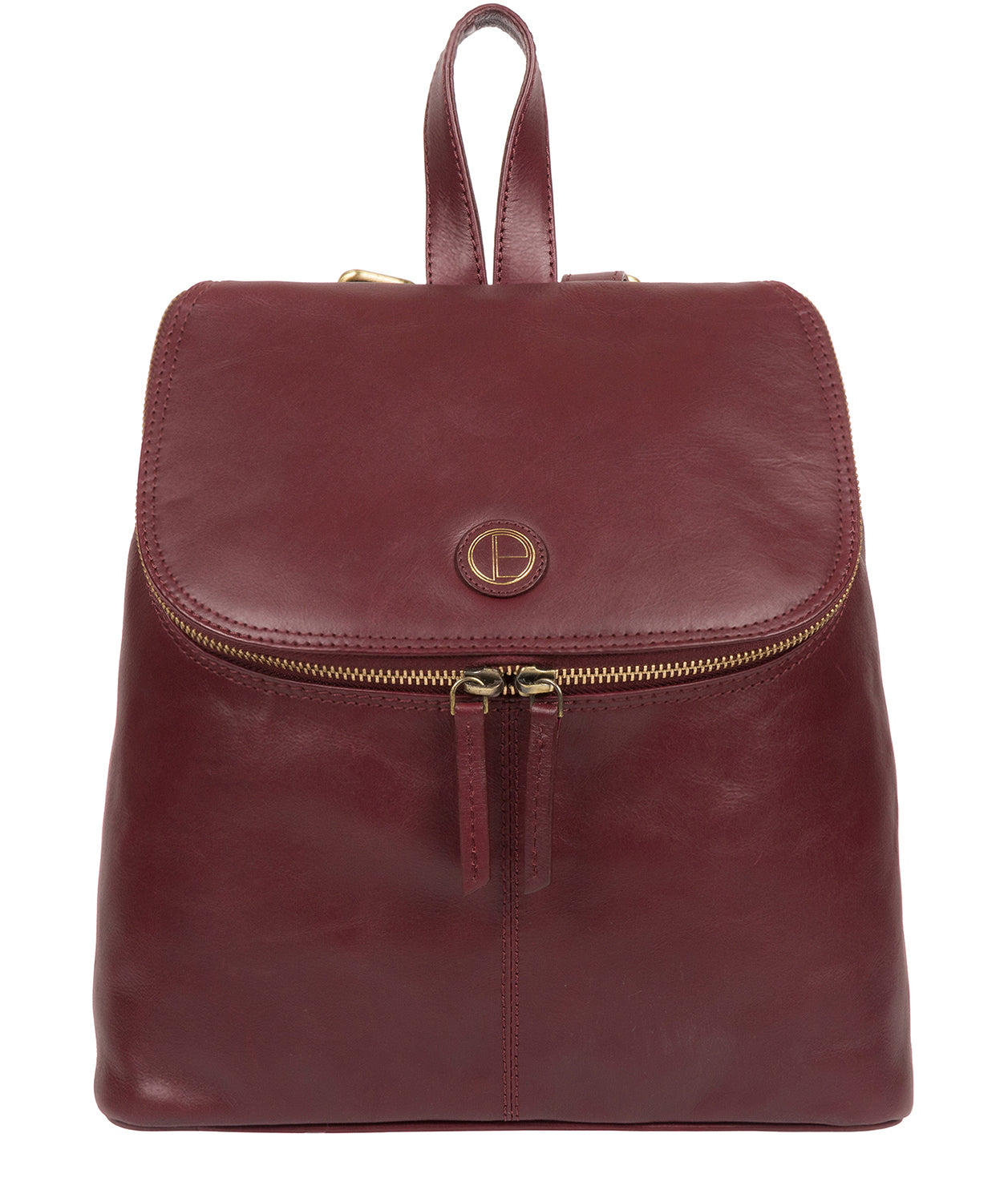 Burgundy Leather Backpack 'Marbury' by Pure Luxuries