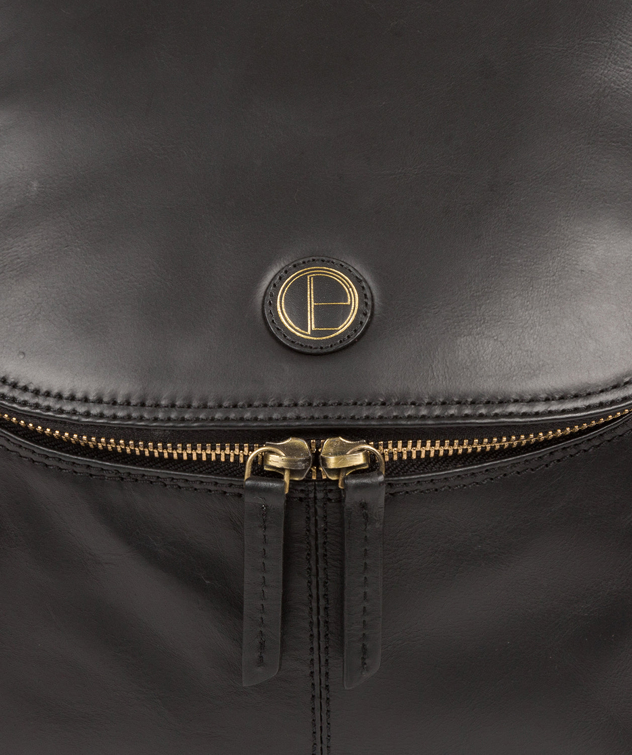 'Marbury' Vintage Black Leather Backpack image 6