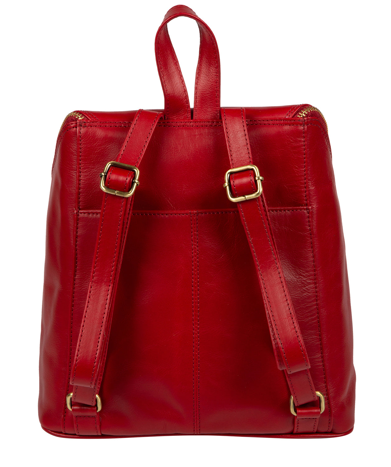 'Marbury' Vintage Red Leather Backpack image 5