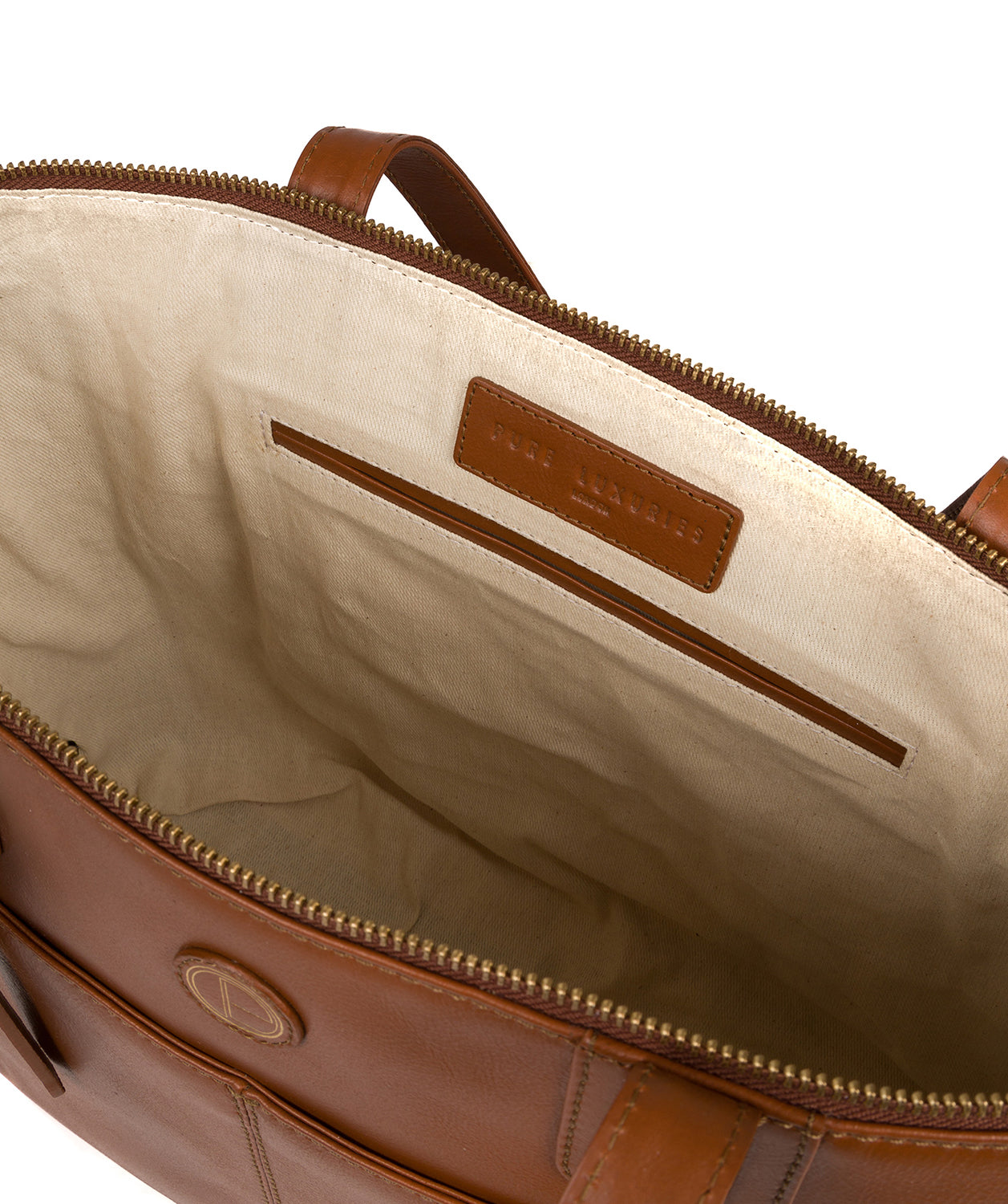 'Gwent' Dark Tan Leather Tote Bag image 4