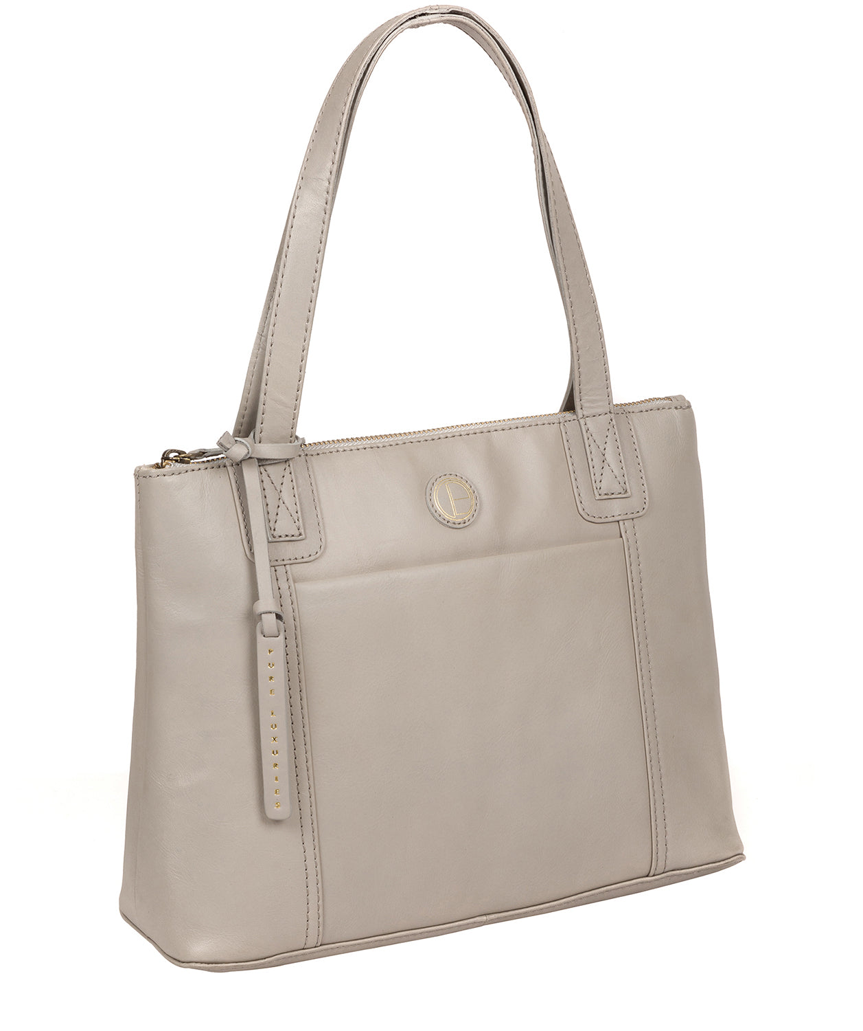 'Newark' Dove Grey Leather Handbag