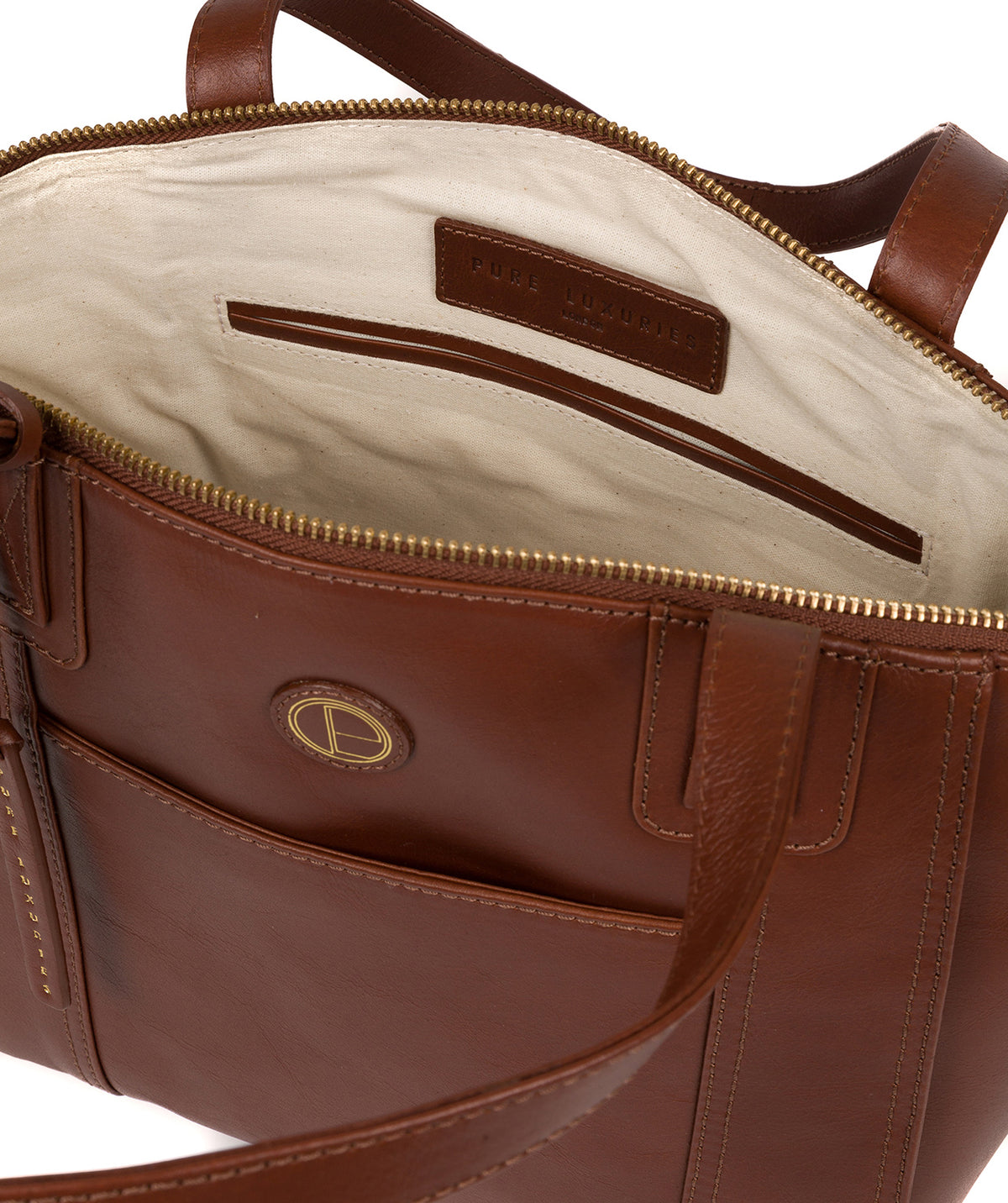 'Jura' Vintage Cognac Leather Handbag