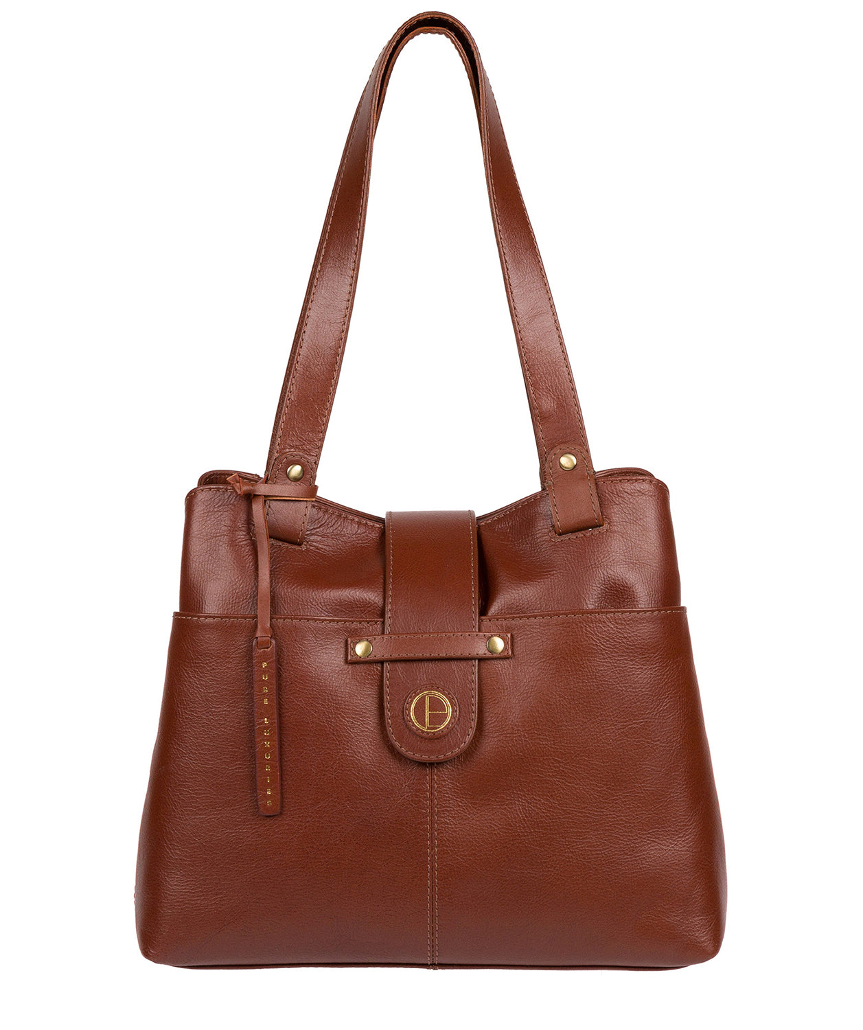 'Bickley' Vintage Cognac Leather Handbag image 1