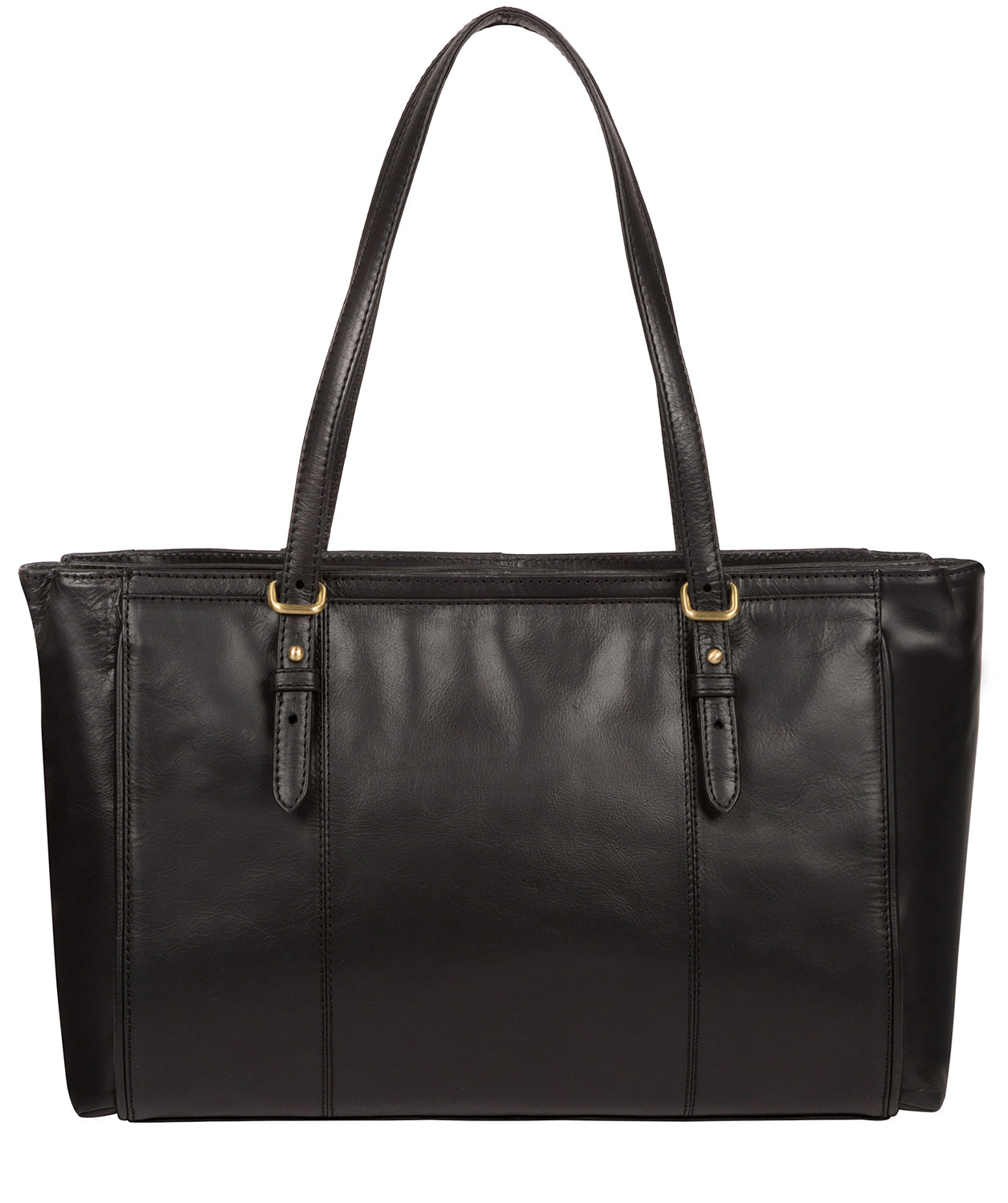 'Wollerton' Vintage Black Leather Tote Bag