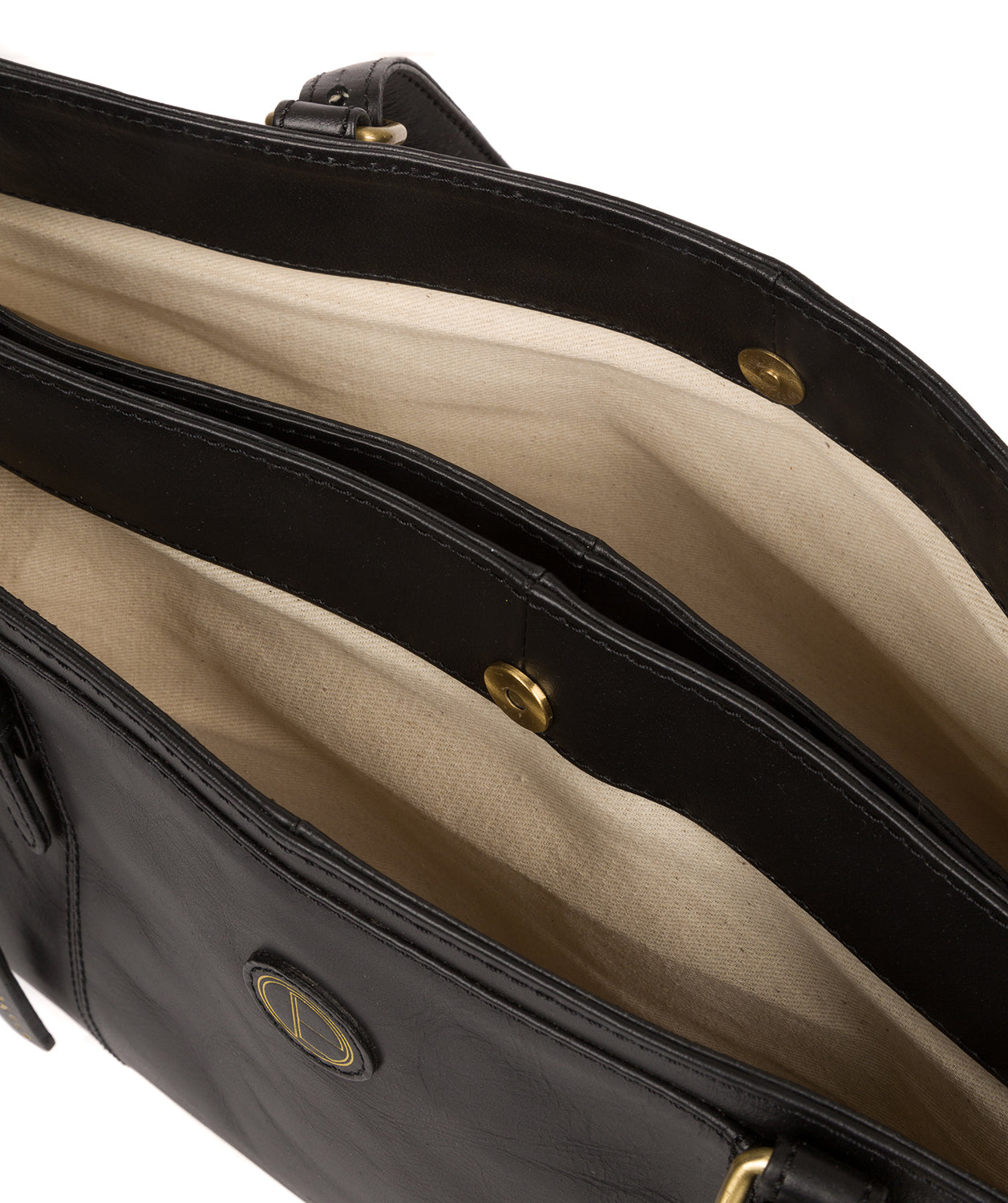 'Wollerton' Vintage Black Leather Tote Bag