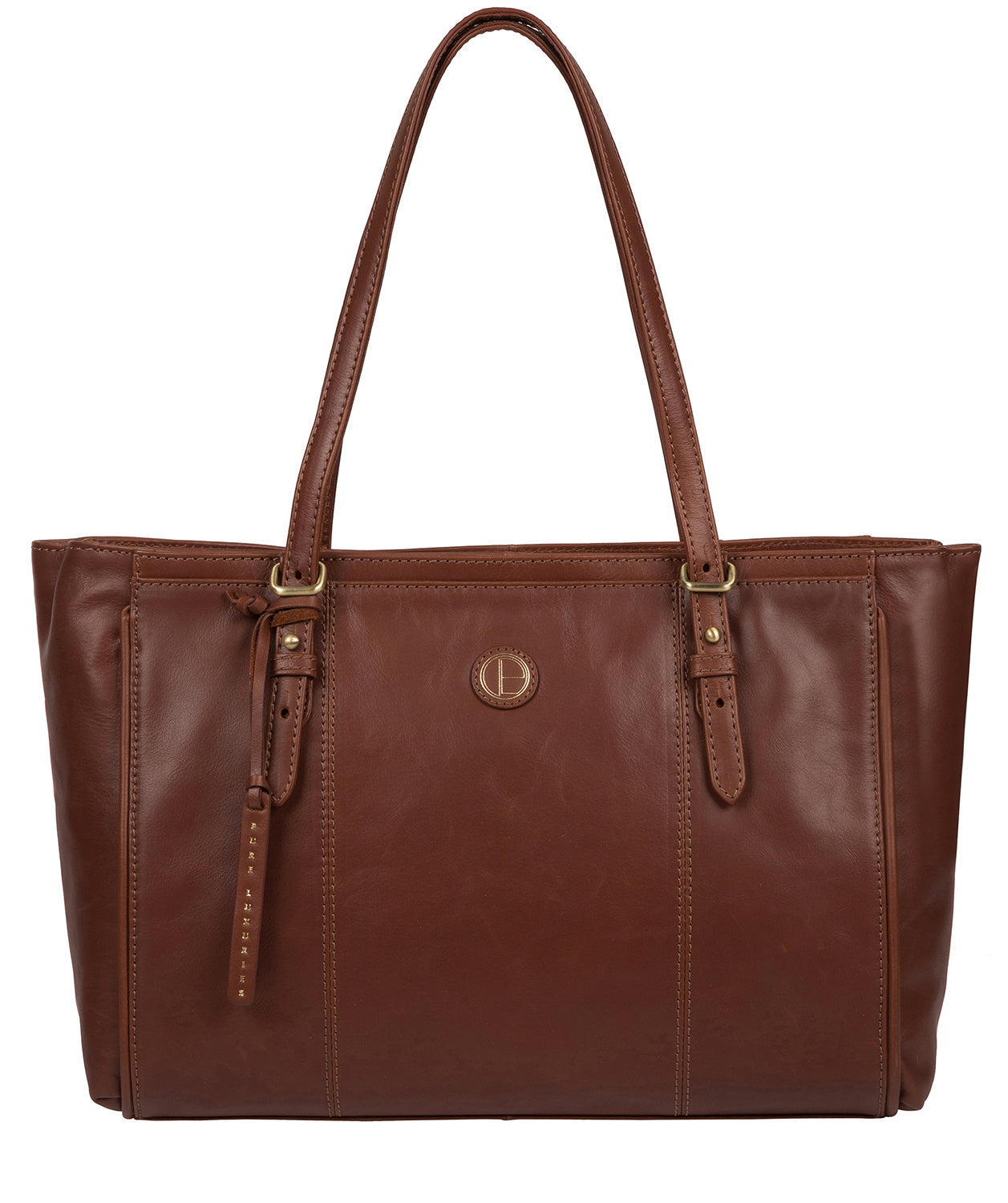 'Wollerton' Vintage Cognac Leather Tote Bag