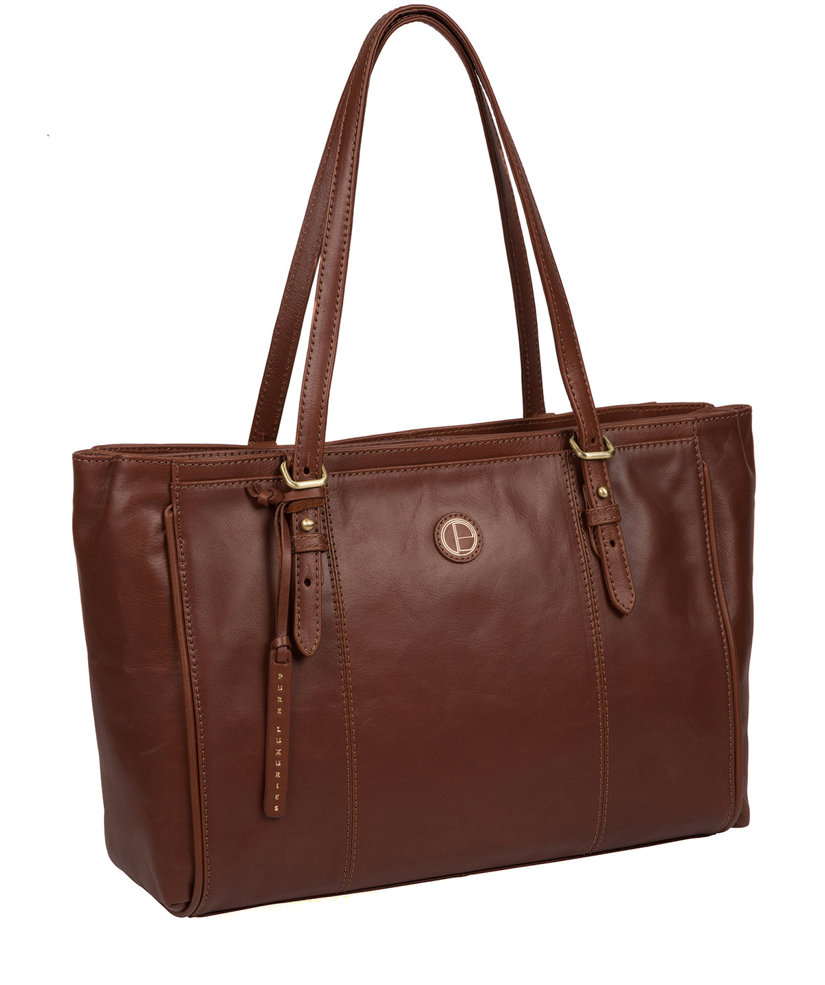 'Wollerton' Vintage Cognac Leather Tote Bag