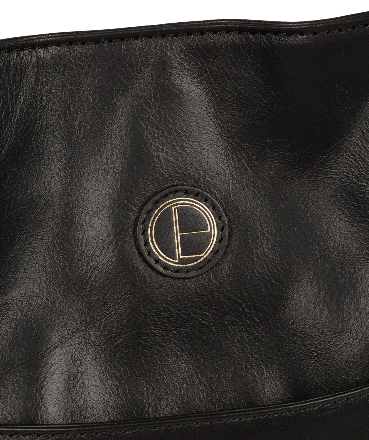 'Cranbrook' Vintage Black Leather Tote Bag image 6