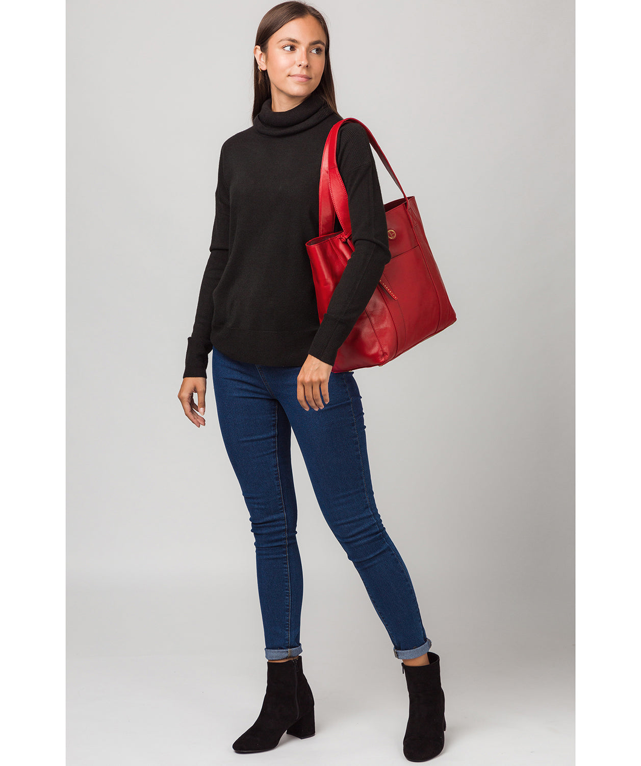 'Cranbrook' Vintage Red Leather Tote Bag