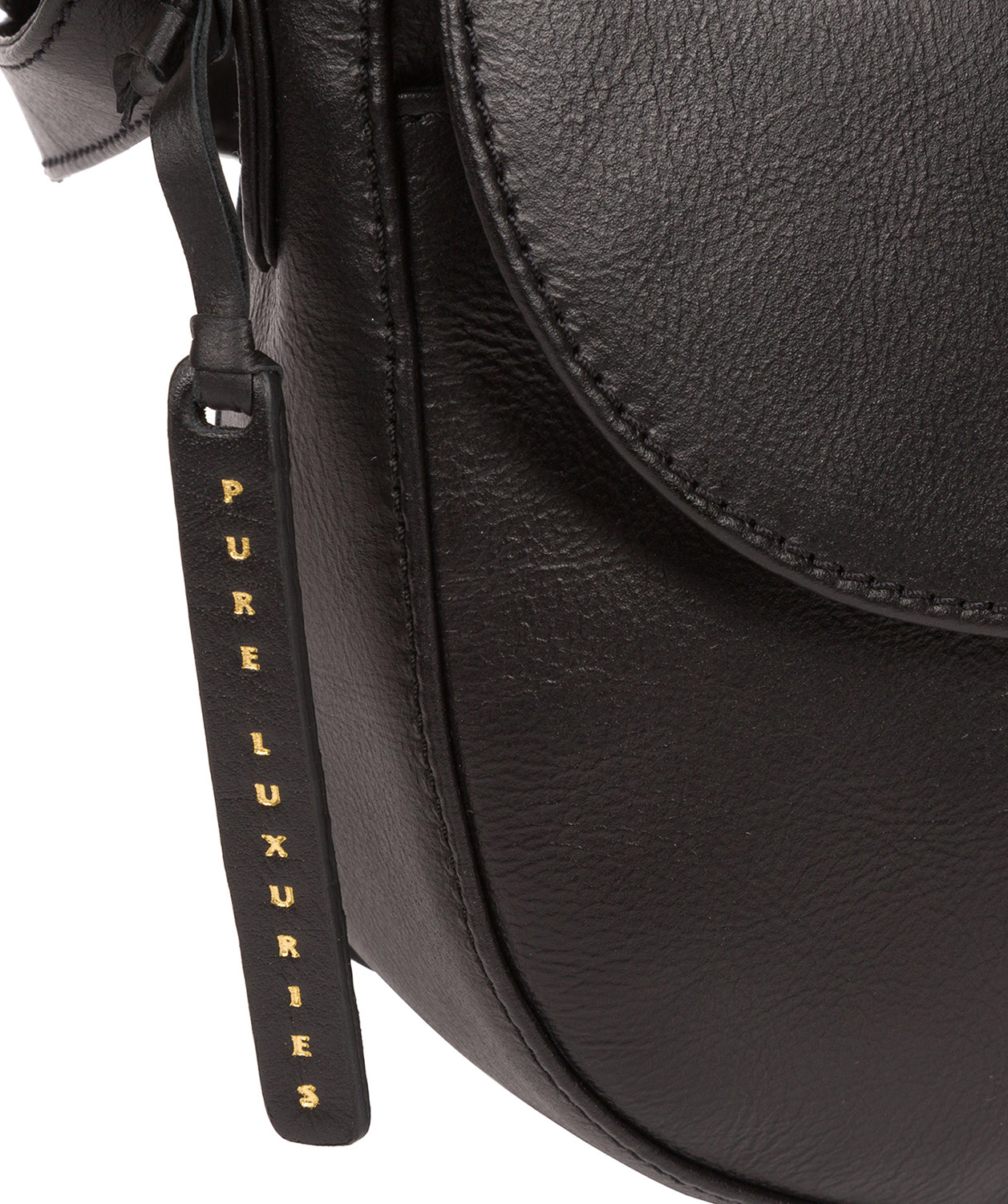 'Yanley' Vintage Black Leather Shoulder Bag image 5