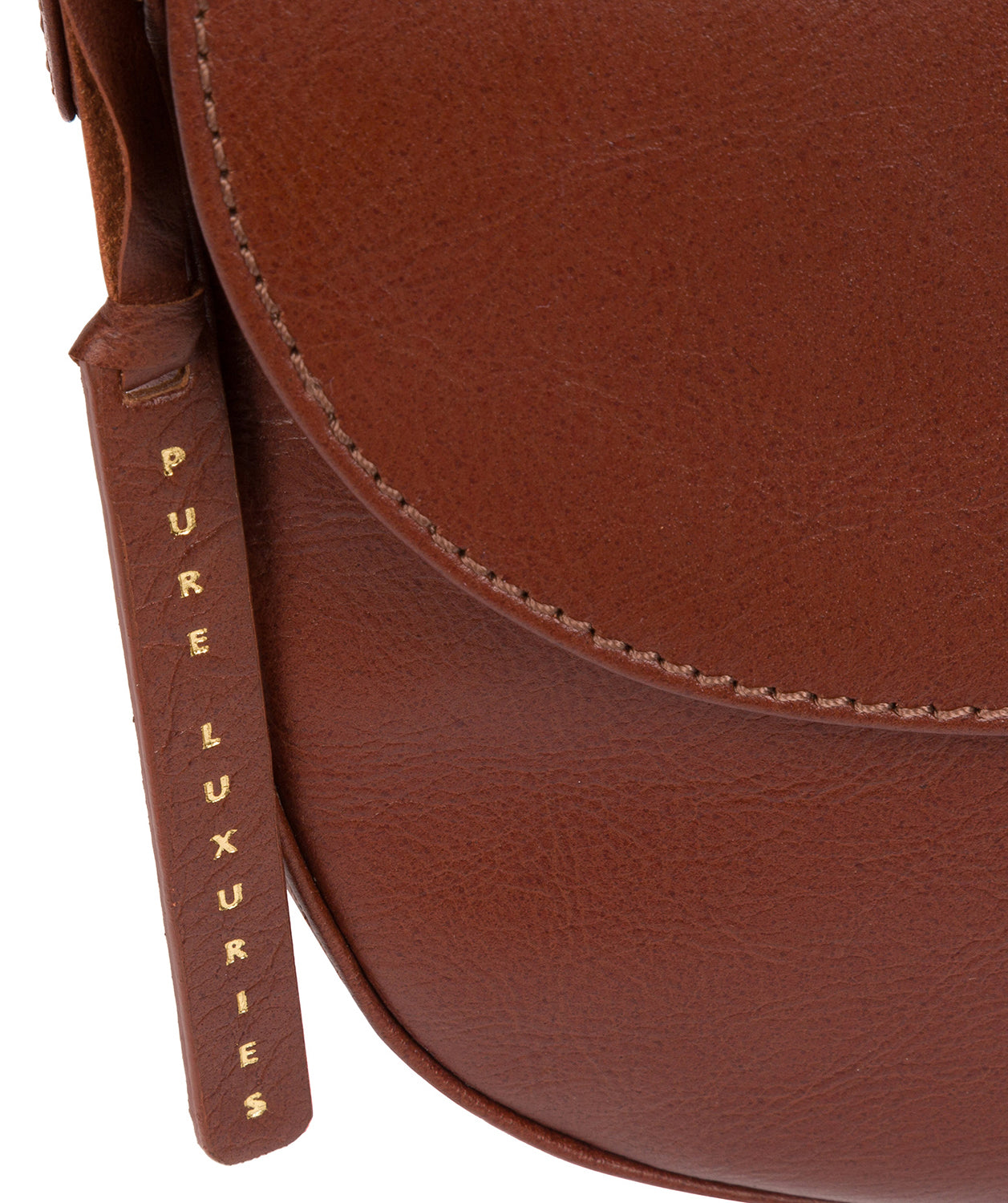 'Yanley' Vintage Cognac Leather Shoulder Bag image 5