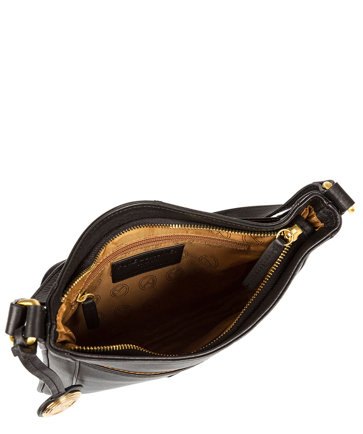 'Kara' Black Leather Cross Body Bag