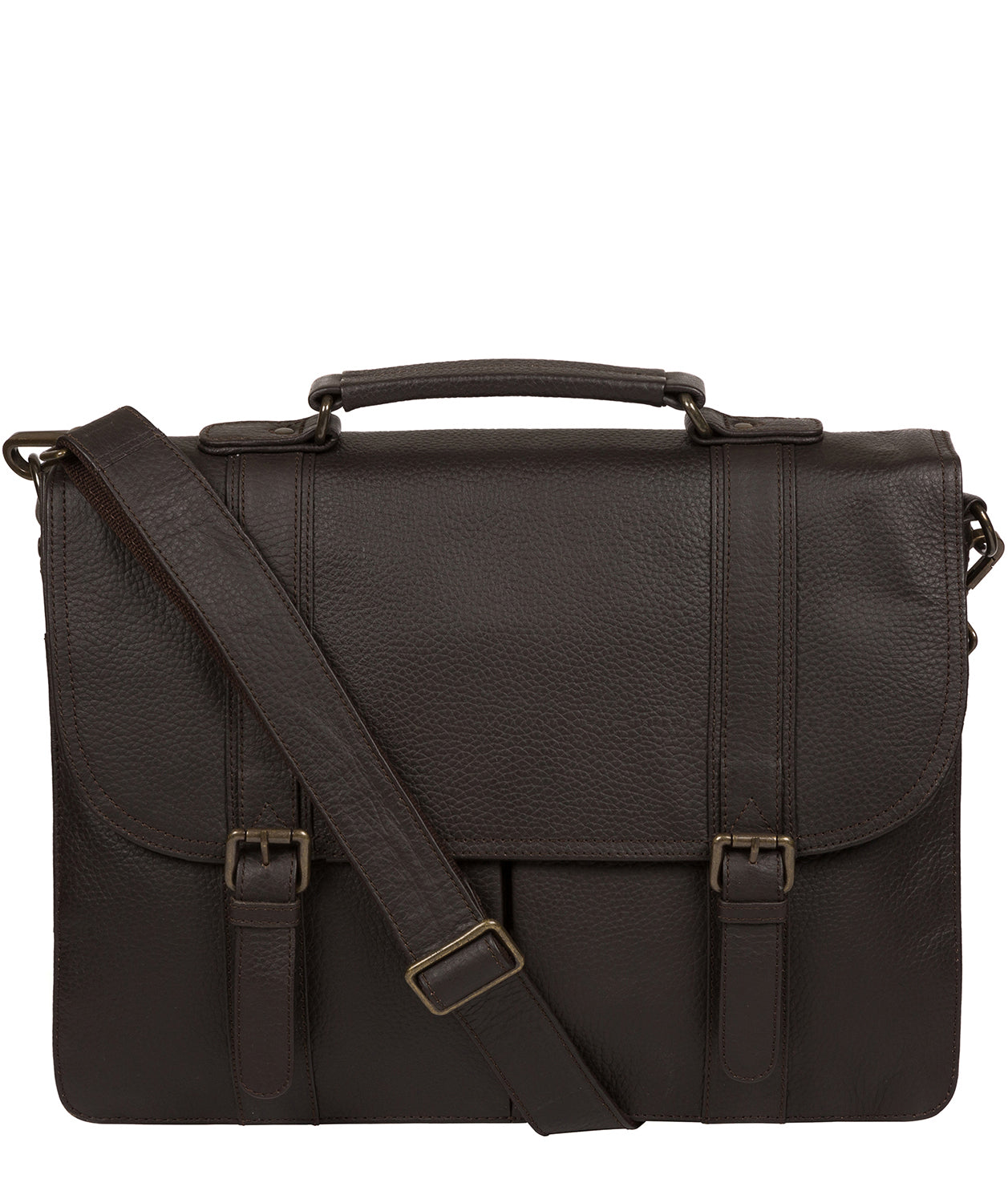 'Caxton' Brown Leather Briefcase