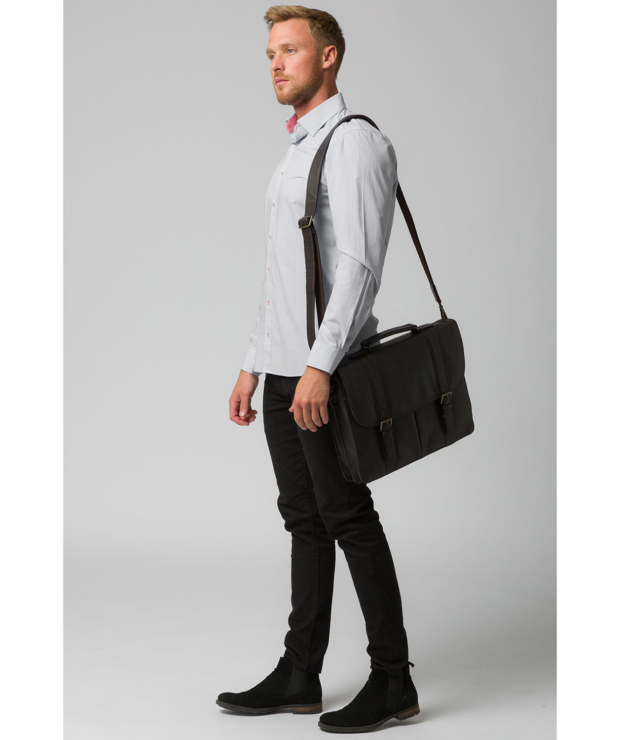 'Caxton' Brown Leather Briefcase image 2